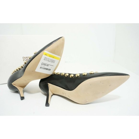 DVF Diane Von Furstenberg Meine 2 Women’s Pumps Black Leather Size 5 M $298 - Picture 10 of 10